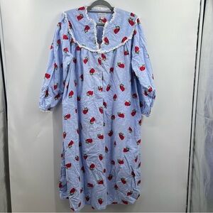 Lanz of Salzburg long sleeve 50 in long ballet gown sweet cardinals blue size XL